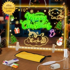 Lumiboard Led Drawing Board with 7 Colors,14"X10" Acrylic Dry Erase Board with L