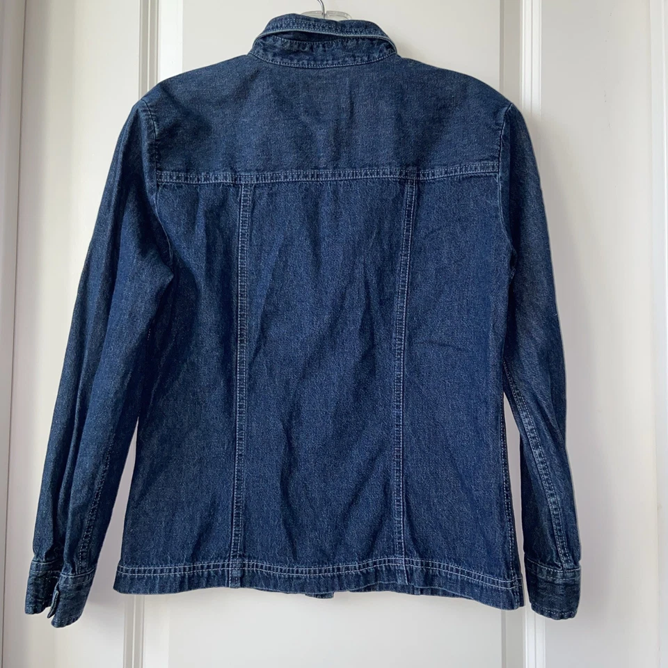 Levi's Strauss Denim Long Sleeve Shirt Youth SZ XL 14 16 Western Dark Blue - Image 4 of 4