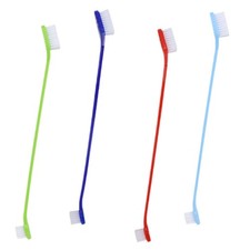 Hundezahnbürste mit ergonomischem Doppelkopf für einfache Zahnreinigung,