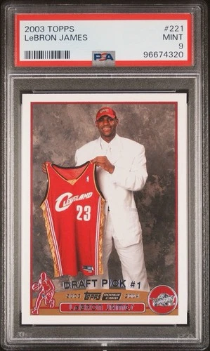 2003 Topps Lebron James PSA 9
