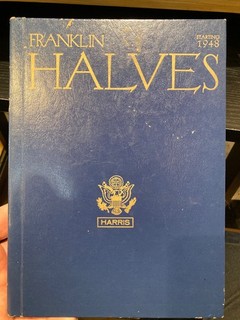 1948 1963 Franklin Half Dollars Complete Set (35 Coins) in Harris Album