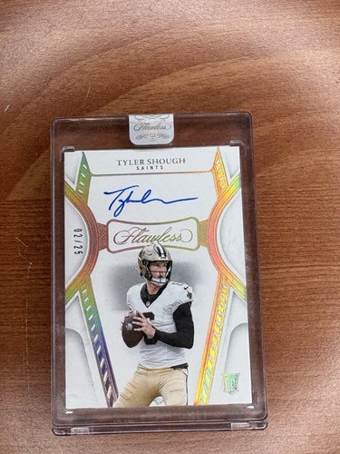 2025 Panini Flawless Tyler Shough RC Rookie Auto Sealed /25 Saints