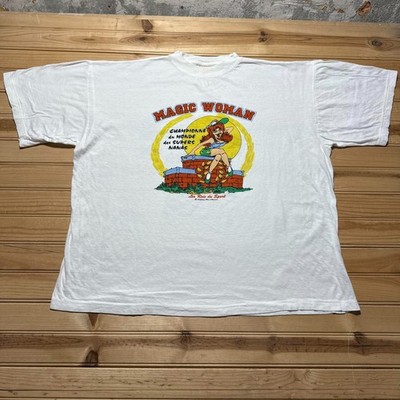 Vintage 90s Magic Woman French Cartoon Comic Funny Humor Graphic T-Shirt - XL