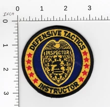 DEFENSIVE TACTICS INSTRUCTOR US POSTAL INSPECTOR COLLECTIBLE (HAT SIZE) PATCH