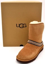 UGG Womens Classic Short Crescent Boots | Chestnut | 1161770-CHE | Authentic New