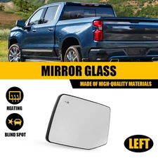 Power Heated BSD Mirror Glass for 2019-2024 SIERRA SILVERADO 1500 Driver Side