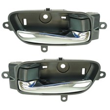 Inside Interior Door Handle Black  Chrome Left Right Pair DHA30169