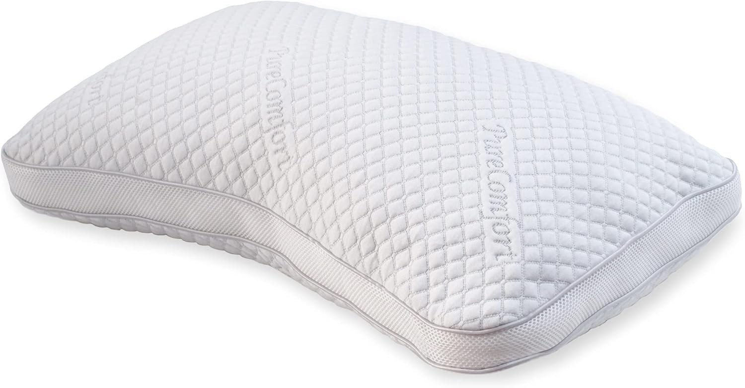 PureComfort Curved Pillow Adjustable Side Sleeper Memory Foa