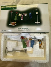 Department 56 Village Accessories Clothes Line in the Yard Original Box -Retired