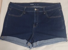 Old Navy Women's Size 12 Dark Blue Denim Shorts with Stretch 2in Inseam