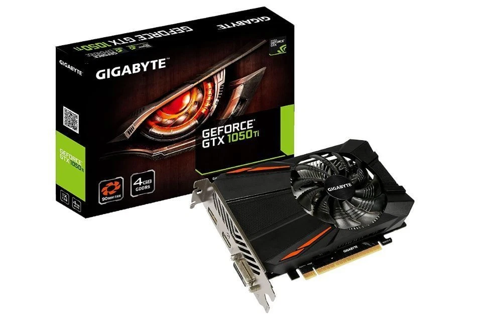 GIGABYTE NVIDIA GeForce GTX 1050 Ti 4 GB Memory Computer Graphics