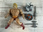Vintage 1982 MOTU He-Man Mexico Figure 100% Complete USA WEAPONS