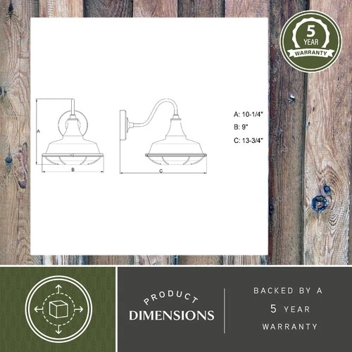 Vaxcel Lighting T0610 Dorado 10" Tall Outdoor Wall Sconce - Dark Bronze / Light - Picture 9 of 12