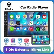 7" Double 2 DIN Car Stereo Radio MP5 Touch Screen Bluetooth FM USB Player-