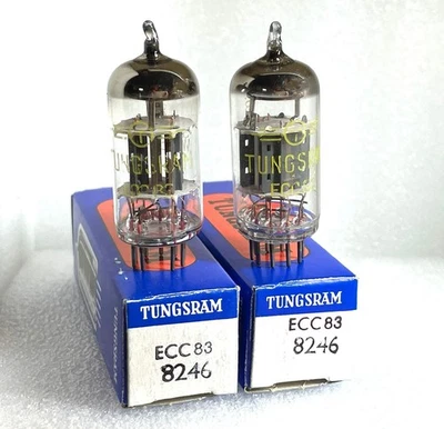 2 NOS Röhren ECC83 12AX7 Tungsram matched pair Lot 8246 - Bild 1 von 4