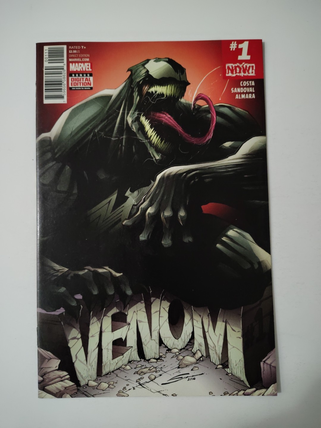 Venom #1 Edición Directa - Cubierta de Gerardo Sandoval (Marvel Comics enero 2017)