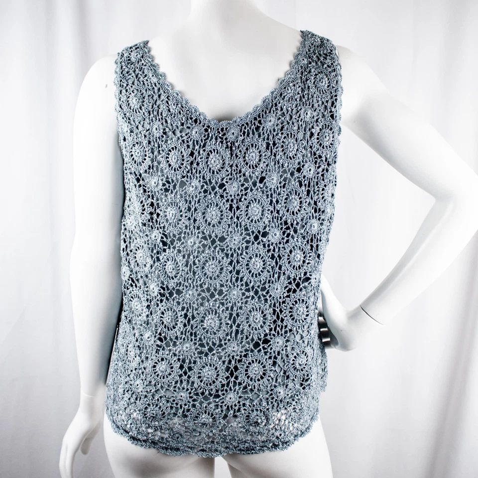 CARMEN MARC VALVO 全新浅蓝色装饰花卉女式上衣夹克套装 尺寸 1X — 第 3/4 张图片