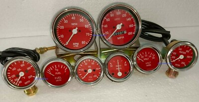Smiths-52mm-Kit-Temp-Oil-Fuel-Oil Temp Volt +Amp +rpm+speedometer 85 mm