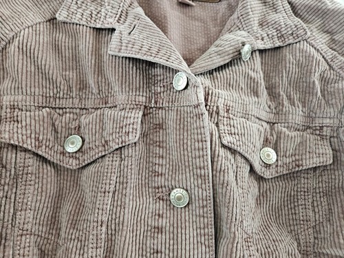 American Eagle Jacket Women's Size Medium Pink Dusty Rose AE Cropped Corduroy M - Picture 10 of 14
