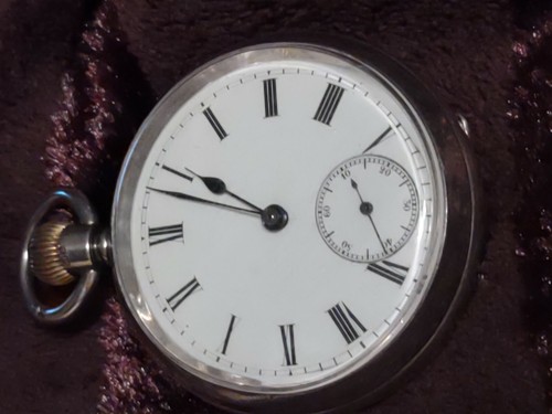 Antiguo Reloj de Bolsillo de Plata Esterlina con Sello Thomas Peter Hewitt funciona - Imagen 10 de 11