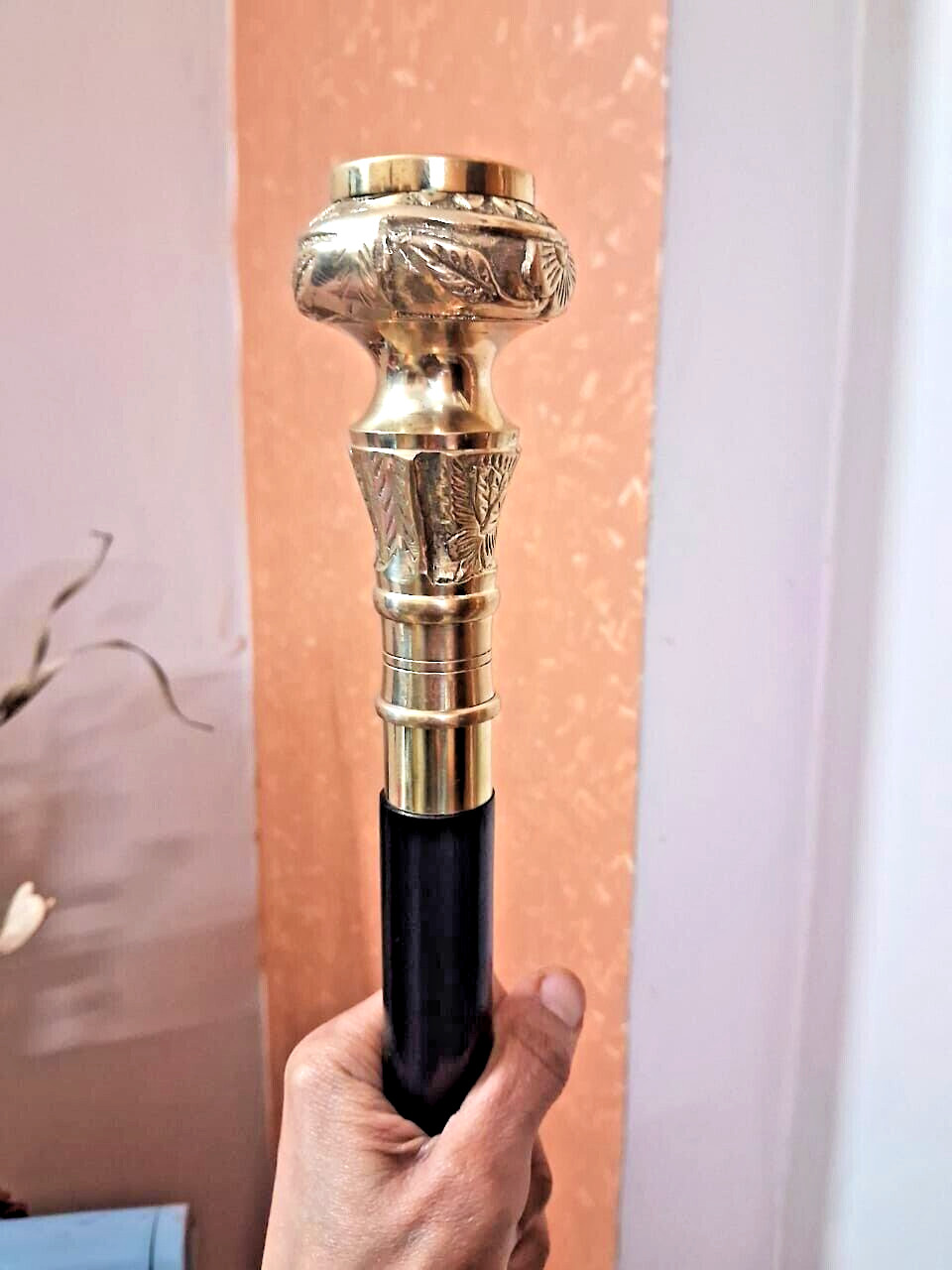 Solid Brass Compass Head Handle Only for Walking … - image 3