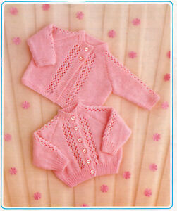 KNITTING Pattern Bonnet Baby jacket Boots & Mitts in 4Ply fits 16-20 chest