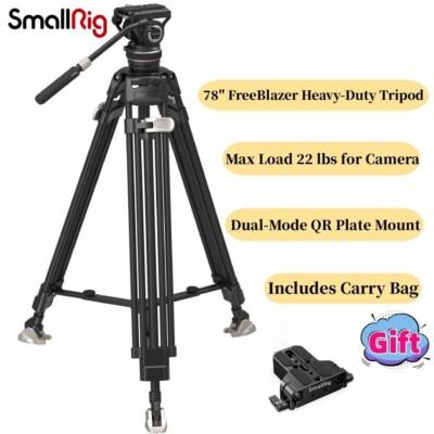 SmallRig Heavy-Duty Carbon Fiber Tripod System, 78''-Videostativ One-Step Locking