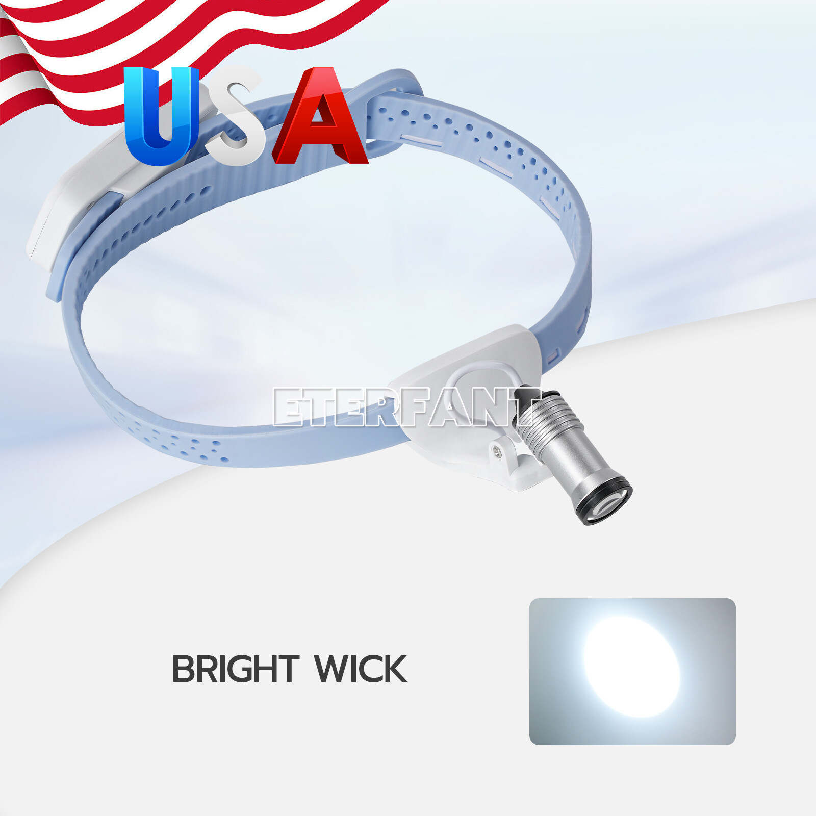 ETERFANT Dental Portable Lightweight Silicone Headlamp Surgery Medical 5W LED US