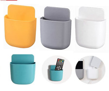 Wall Mount Remote Control Phone Storage Organizer Mobile Mounted Holder Stand