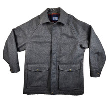 VTG Pendleton Men's Thinsulate 100 Virgin Wool Gray coat Made In USA Sz Large