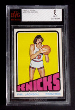 PHIL JACKSON 1972 TOPPS BASKETBALL ROOKIE CARD #32 BECKETT BVG 8 NM-MT HOF. rookie card picture