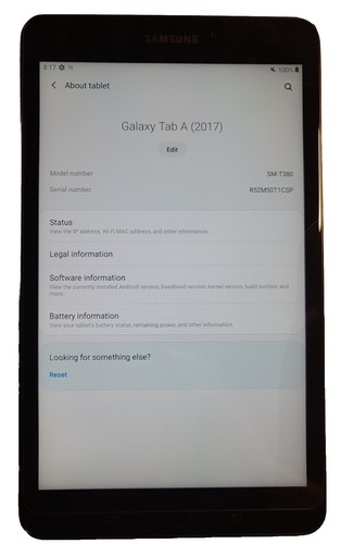 Samsung Galaxy Tab A 8.0" 16GB - SM-T380 Bundled w/ Rugged Case. Wifi Only Model - Picture 2 of 7