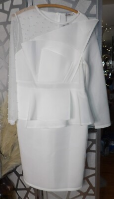 sachin and babi light blue dress HOT ! White Peplum Dress All White Peplum Dress main image 0