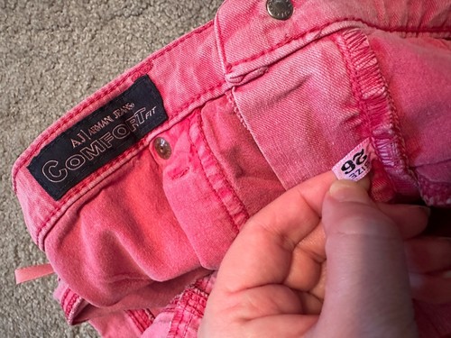 Jeans ARMANI rosa vestibilità comoda taglia 26 vestibilità 6 8 elasticizzato dritto Made in Italy - Foto 6 di 6