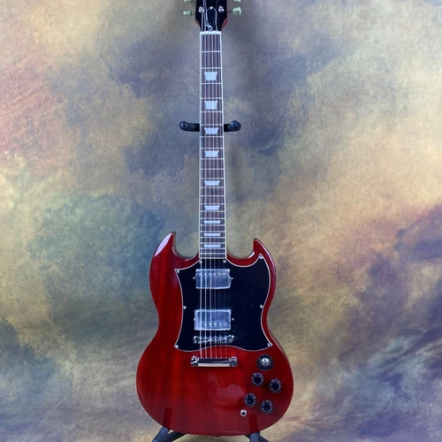 Brand New 6-String Transparent Burgundy SG Electric Guitar Ships from USA