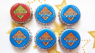 6 Stück Kronkorken / Bottle Caps Salitos Ice und Tequila Flavoured Beer Bier