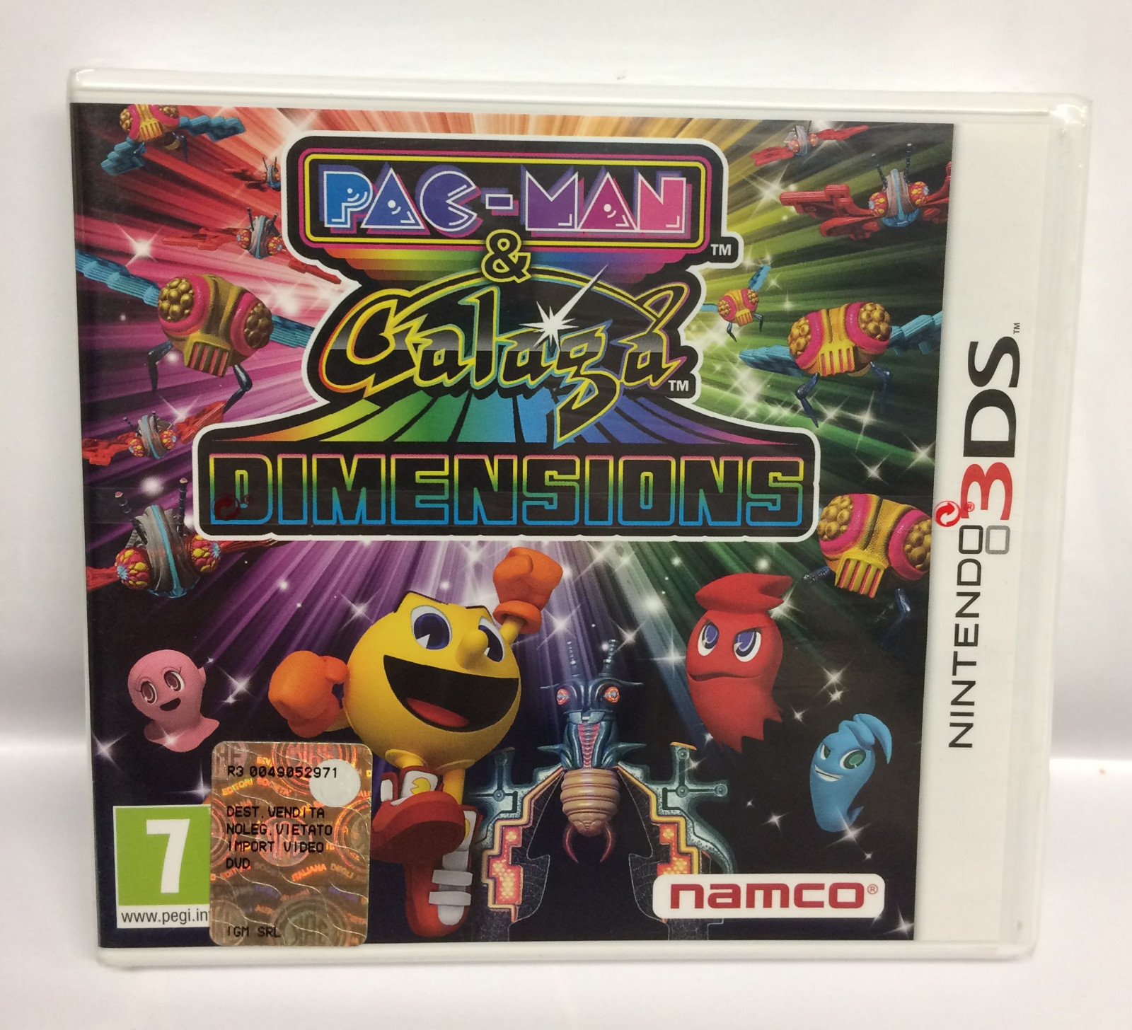 PAC-MAN E GALAGA DIMENSIONS - NINTENDO 3DS - NUOVO -
