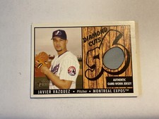 Javier Vasquez 2003 Bowman Heritage Baseball diamond cuts 56