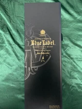 Johnnie Walker Blue Label Scotch Whiskey 750ml Empty Bottle and Box