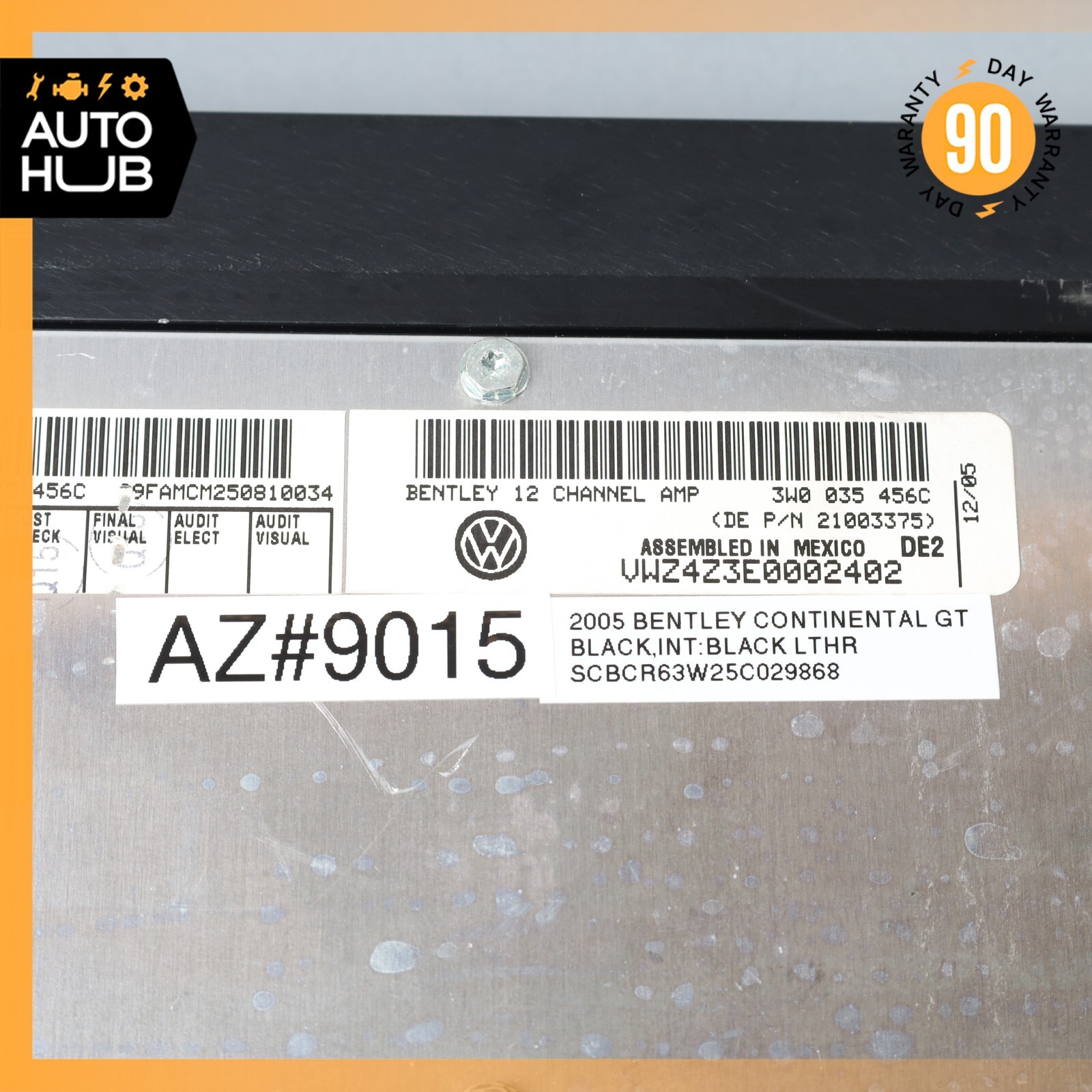 03-08 Bentley Continental GT Premium Audio Sound System Amplifier Amp OEM 31k