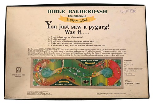 Vintage BIBLE BALDERDASH Board Game The Hilarious Bluffing Game - VG - FS - Picture 2 of 14