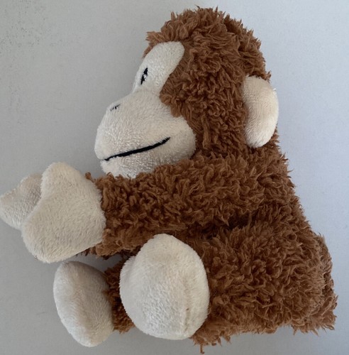 Brown Monkey Plush Stuffed Animal Soft Baby Toy Sounds Sewn Eyes 6” - Picture 2 of 4