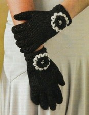 DAZZLING EVENING GLOVES WOMEN'S CROCHET PATTERN INSTRUCTIONS