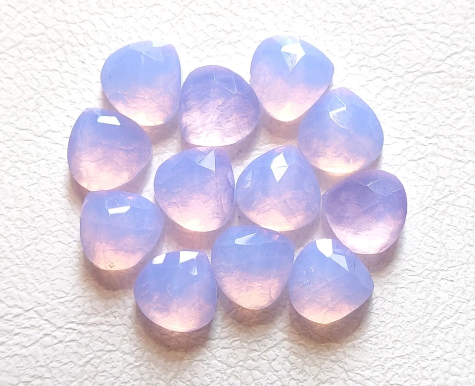 Superb Lavender Quartz Rose Cut Heart Shape Gemstone Cabochon, Loose Gemstone - Image 3 of 4