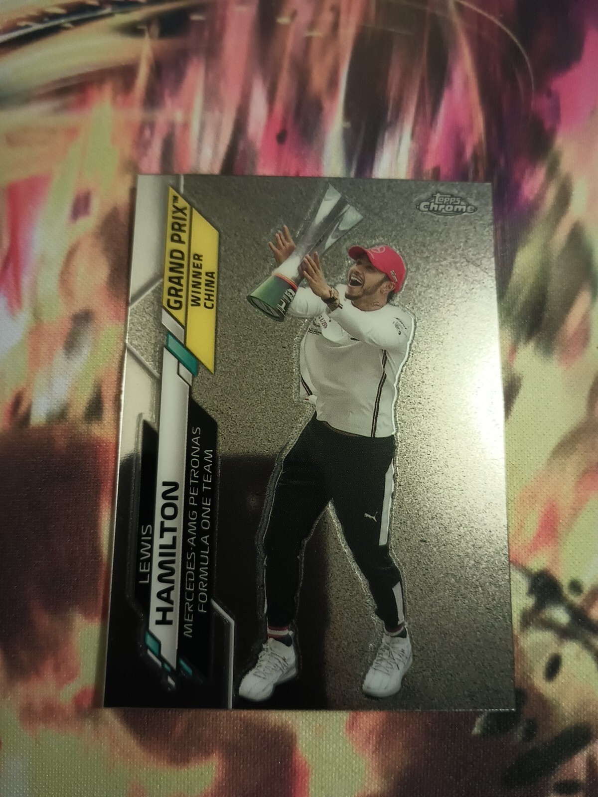 2020 LEWIS HAMILTON TOPPS CHROME F1 #135 CHINA GRAND PRIX WINNER CARD