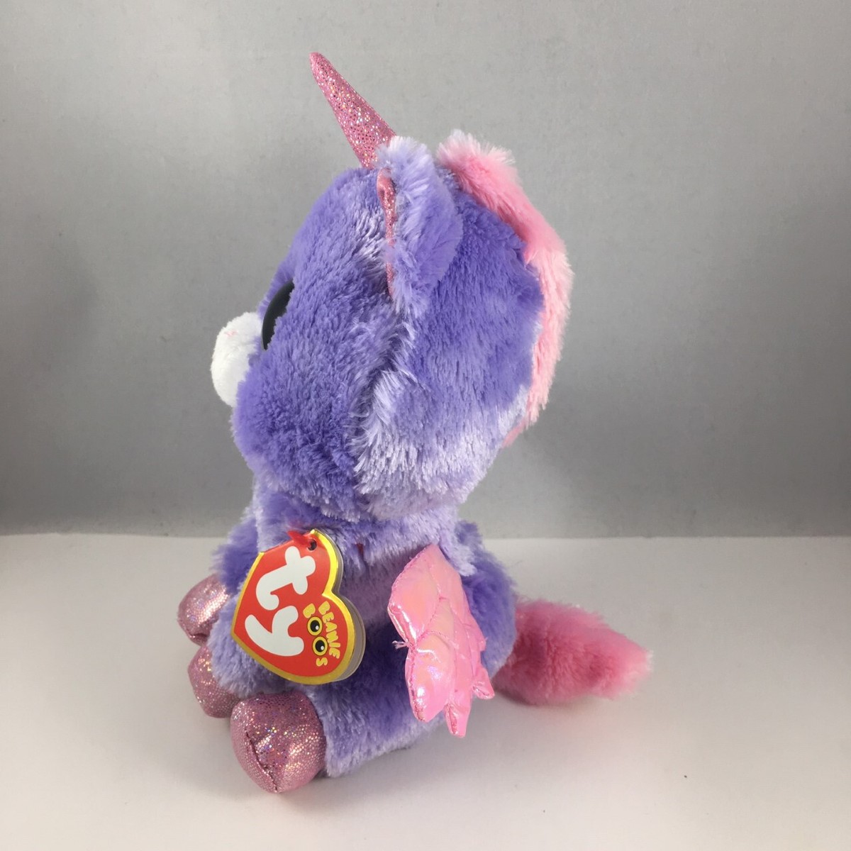 TY 02105 Athena Plüschtier – 15 Cm, Platinum Mermaid Mit Reversiblem Paillettenkleid, Leuchtende Augen, Für Kinder Ab 3 Jahren