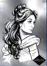 [DIGITAL CARD] Topps Disney - Belle - Royal Visions 22 S1 Black White