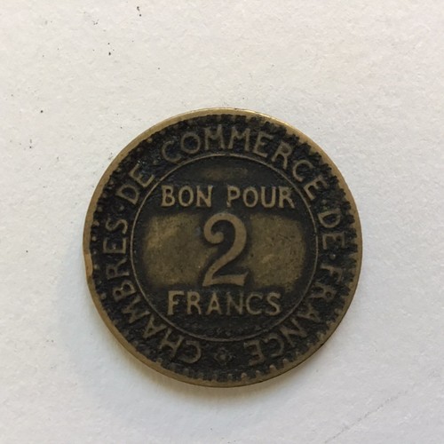 1924 France Bon Pour 2 Francs Chambres Commerce Industrie World Coin - Bild 2 von 4