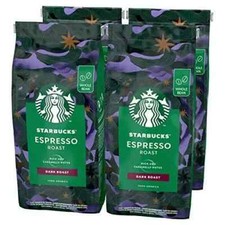 Pack of 4 Starbucks Espresso Roast Dark Roast Coffee Beans 450g Bag Plant Based 27.22 per kilo