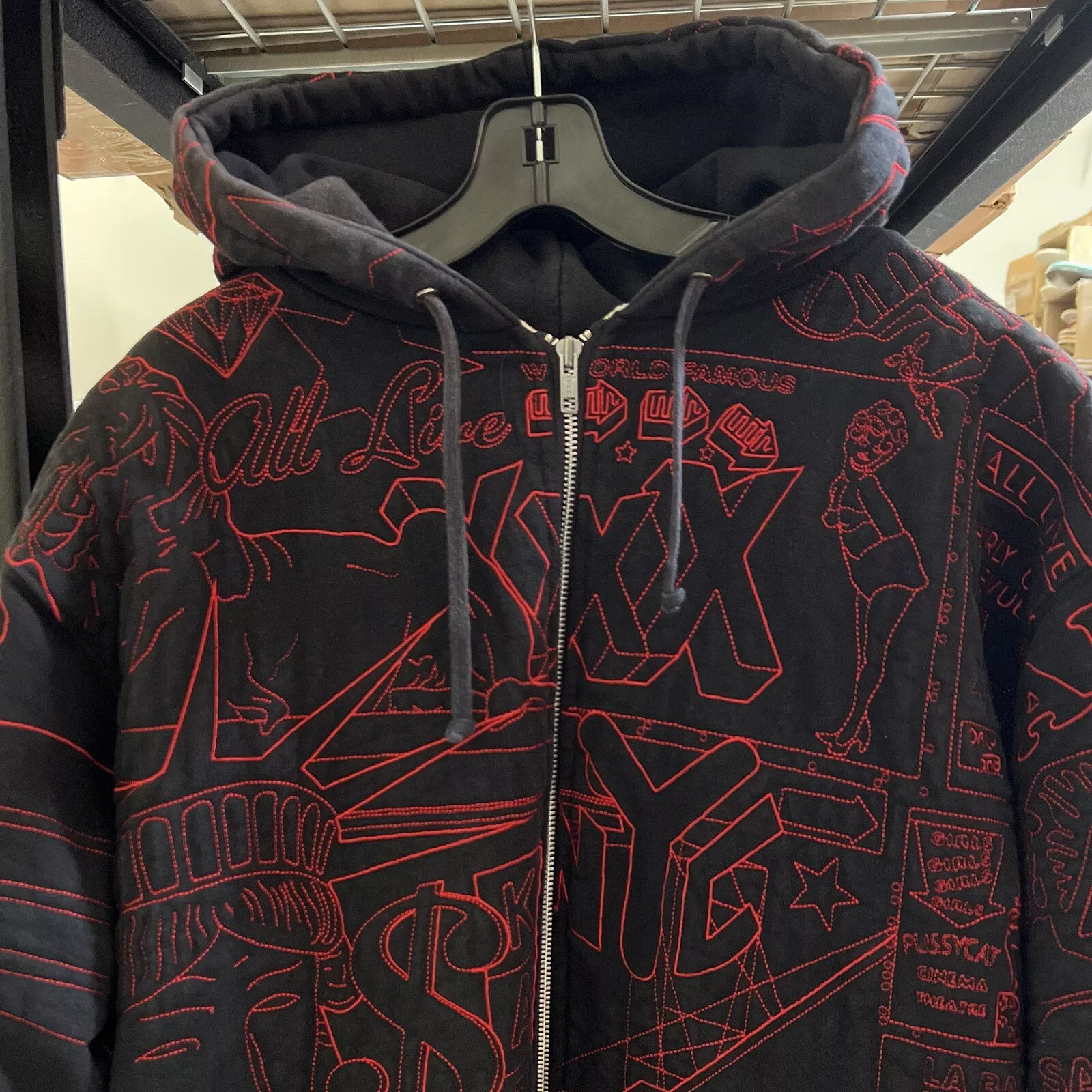 2008 SUPREME UPTOWN NEW YORK APOLLO STATUE OF LIBERTY SWEAT À CAPUCHE THERMIQUE XL Vintage